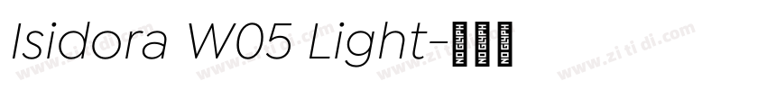 Isidora W05 Light字体转换